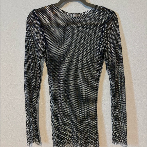 Free People Rhinestone Mesh Top - Picture 3 of 6